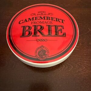 Bistro Paris Camembert Fromage Brie Ceramic Dish With Lid Cover Gourmet Village